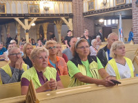 30.06.2024 r.  - Msza Św. na pożegnanie pielgrzymów XVIII Rowerowej Pielgrzymki z Mieszkowic do Częstochowy