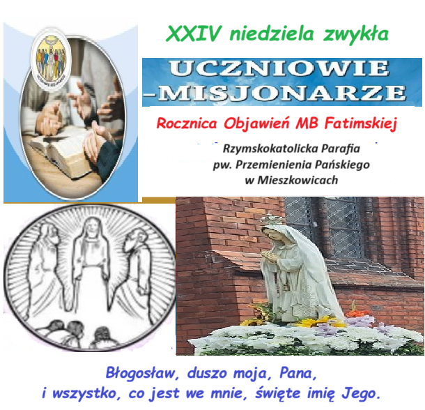 13.09.2026 r.  Rocznica Objawień MB Fatimskiej.