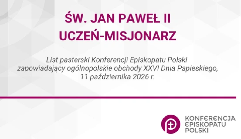 List pasterski Konferencji Episkopatu Polski zapowiadający ogólnopolskie obchody XXVI Dnia Papieskiego