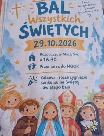 29.10.2026 r. Bal Wszystkich Świętych